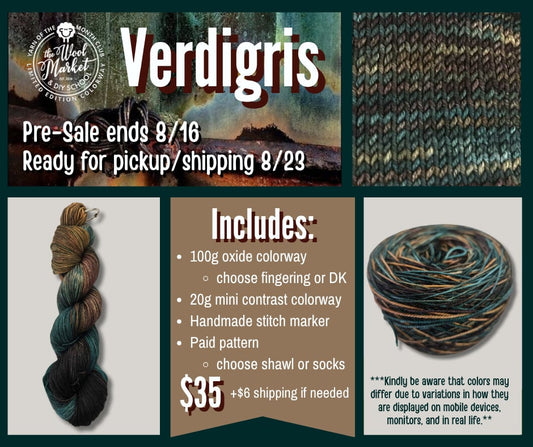 August 2025 Yarn of the Month - Verdigris (DK Weight)